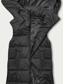 Černá dámská vesta s kapucí model 18838482 - S'WEST