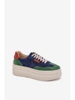 Semišové dámské tenisky na platformě model 21711172 - Zazoo Semišové dámské tenisky na platformě model 21711172 - Zazoo