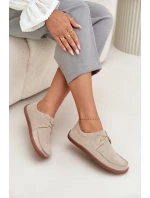 Dámské polobotky typu barefoot z přírodního semiše Zazoo 327 světle béžové