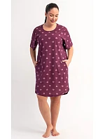 Dámské domácí šaty s krátkým rukávem model 22405680 - Vienetta Dámské domácí šaty s krátkým rukávem model 22405680 - Vienetta