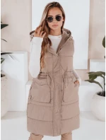 Dámská prošívaná vesta béžová Dstreet model 21966341 - FashionStreet