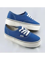 Svetlomodré dámske tenisky s ozdobným prešitím (AW020303)