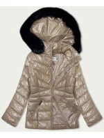 Béžová dámská prošívaná zimní bunda model 21246561 - MELYA MELODY