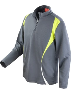 S Tréninkový top s zip s dlouhým rukávem 29. model 22426440 - Spiro