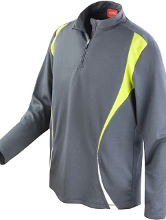 S Tréninkový top s zip s dlouhým rukávem 29. model 22426440 - Spiro