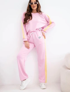 Dámska tepláková súprava Masełko s legínami a voľnou mikinou candy pink