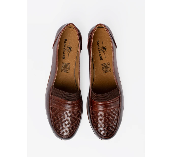 Módne dámske hnedé topánky na klinoch Módne dámske hnedé topánky na klinoch