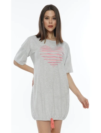 Dámske domáce šaty s krátkym rukávom Srdce