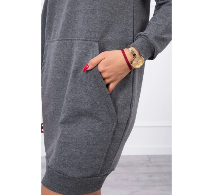 Šaty s kapucí grafitové Šaty s kapucí grafitové