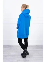 Zateplená mikina so zipsom nevädzovo modrá