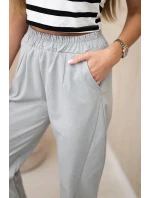 Nohavice s vreckami Summer Punto sivé