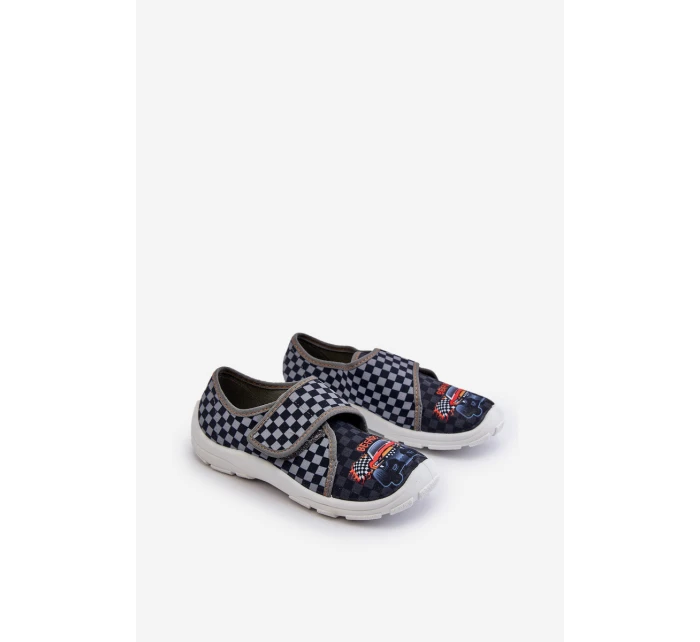 Wygodne Kapcie Chłopięce Na Rzep Befado 974Y540 Szare