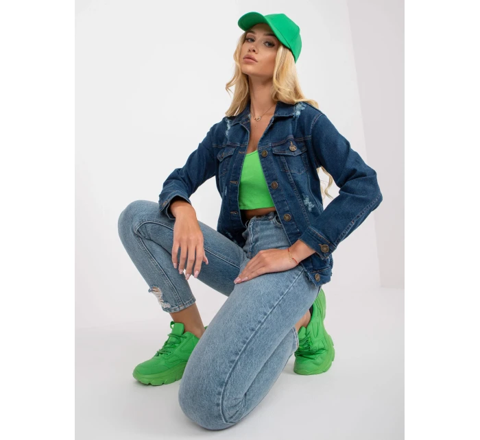 Dámska bunda RO KR CKT 4006 tmavo modrá Dámska bunda RO KR CKT 4006 tmavo modrá