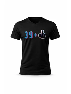 Pánské bavlněné tričko s potiskem - 39+1 - černé