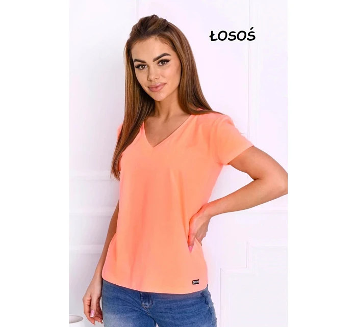 Dámske tričko s krátkym rukávom Serek brown - Off Pink