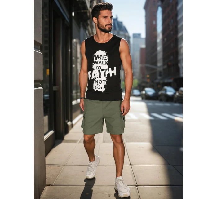 Pánské tričko bez rukávů černé Dstreet model 21988539 - FashionStreet