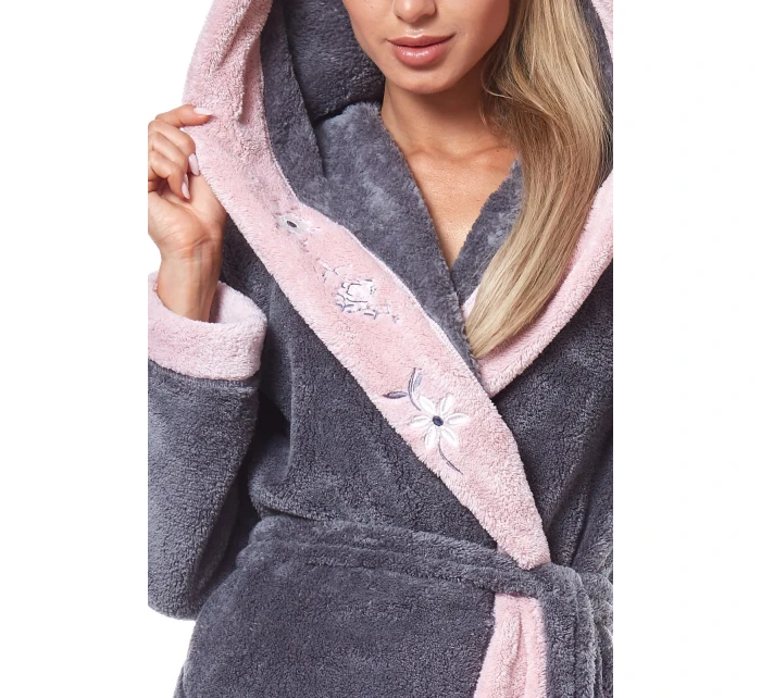 Dlouhý dámský župan 5XL model 21273702 - L&L Dlouhý dámský župan 5XL model 21273702 - L&L