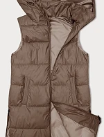 Dámske prešívané tričko bez rukávov S'West Dark Beige (B8223-12)