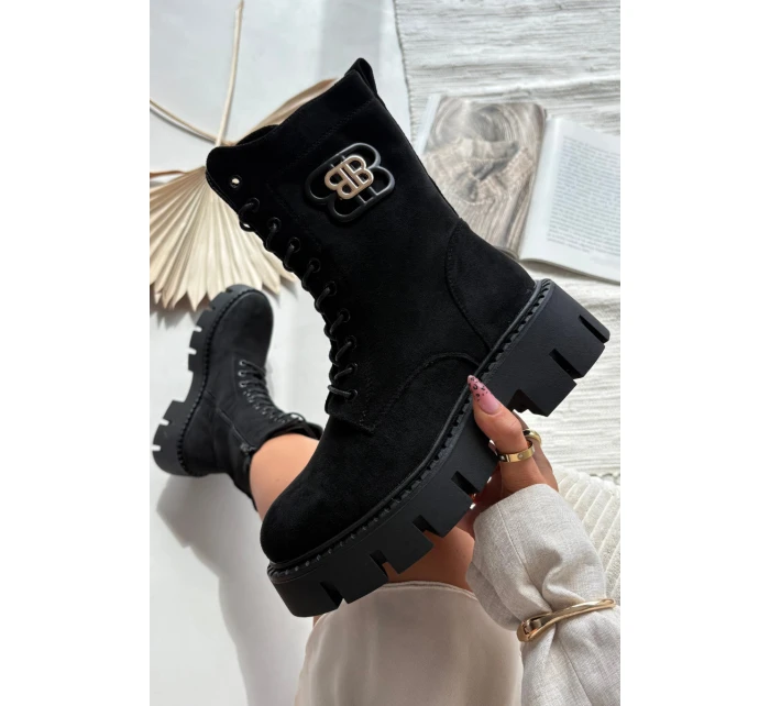 Zateplené workery dámské s ozdobou černé model 21708935 - Boto Zateplené workery dámské s ozdobou černé model 21708935 - Boto