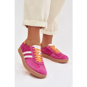 Kožené Dámské Tenisky LR61-7059 Fuchsiová