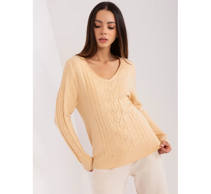 Sweter AT SW model 18909347 beżowy - FPrice