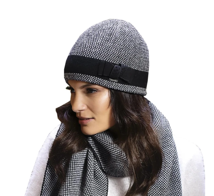 Dámska čiapka Katalonia čiernobiela - Kamea Dámska čiapka Katalonia čiernobiela - Kamea