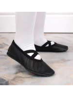 Dívčí kožené baleríny černé model 17296811 - Nazo