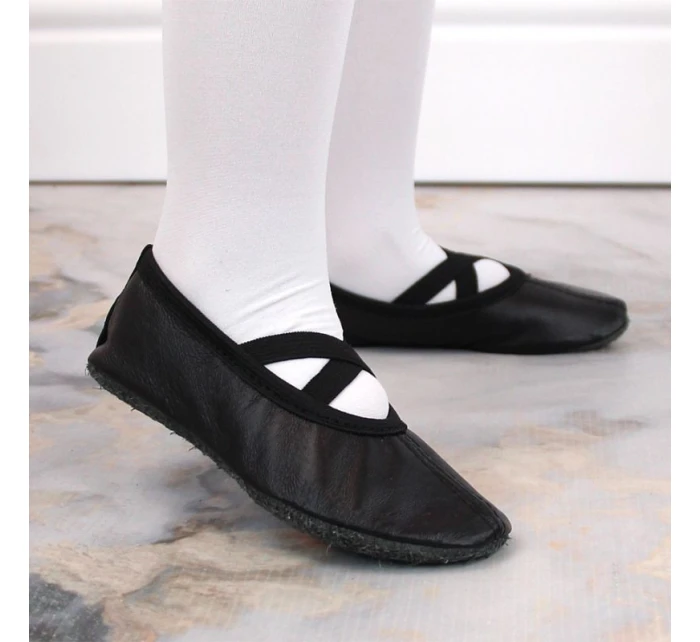 Dívčí kožené baleríny černé model 17296811 - Nazo