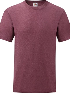 Tričko Fruit of the Loom Valueweight T 16.1036, melírovaná bordová
