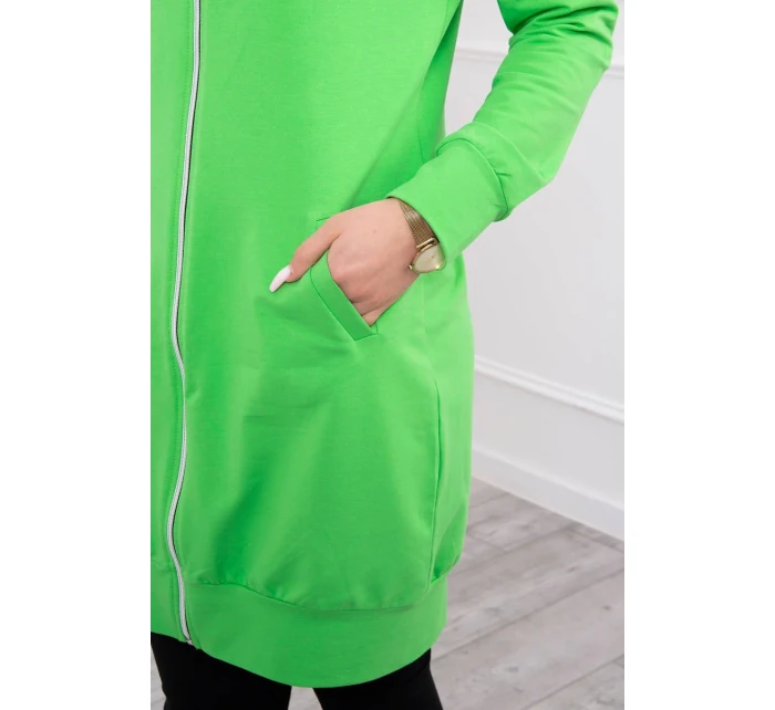 Mikina s kapucňou svetlo zelená