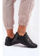 Trampki Damskie Z Eko Skóry Big Star RR274323 Czarne Trampki Damskie Z Eko Skóry Big Star RR274323 Czarne