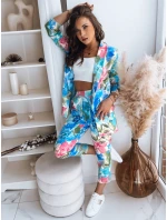 Dámské tyrkysové kalhoty FLOWER GARDEN Dstreet model 21969447 - FashionStreet