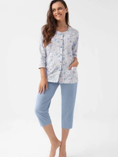 Pyžamo model 21310273 3/4 3XL Z25/26 dámské rozepínací - Luna