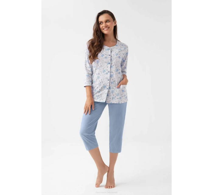 Pyžamo model 21310273 3/4 3XL Z25/26 dámské rozepínací - Luna