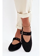 Dámské baleríny s páskem Černé Pamira Dámské baleríny s páskem Černé Pamira