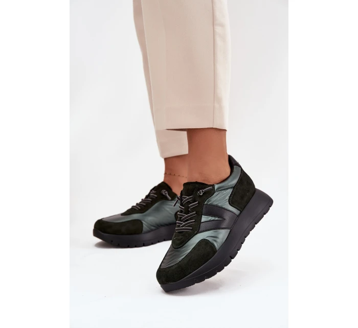 Dámske tenisky na platforme Vinceza - tmavozelené Dámske tenisky na platforme Vinceza - tmavozelené