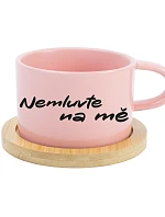 NEMLUVTE NA MĚ – ružový hrnček Makronka 200 ml