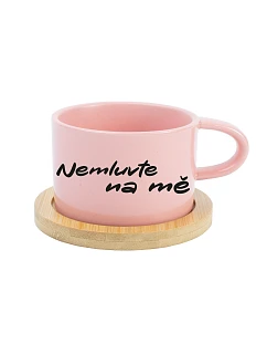 NEMLUVTE NA MĚ – ružový hrnček Makronka 200 ml