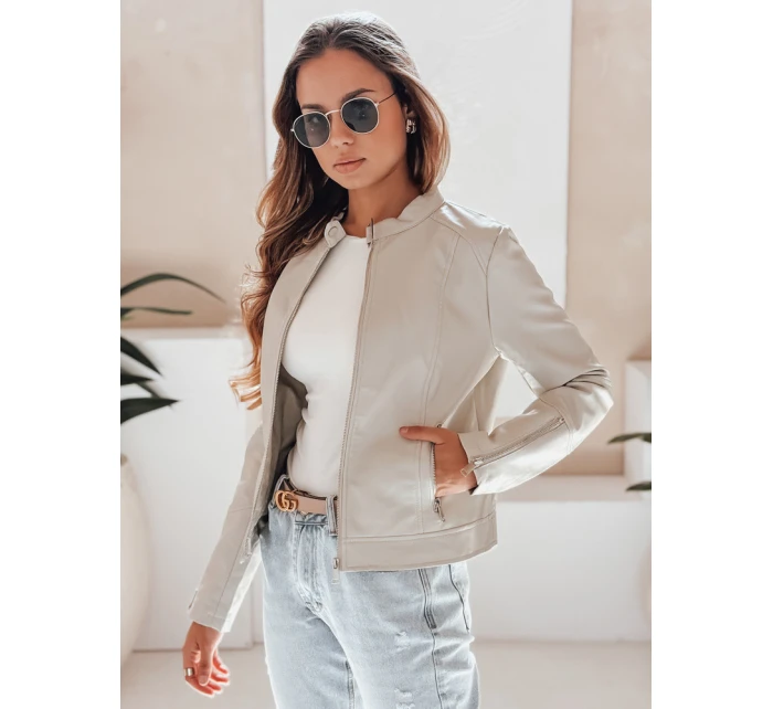 Dámska kožená bunda LOVEBIKER sivá FashionStreet TY5214