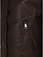 Kurtka damska skórzana oversize brązowa model 22084536 - FashionStreet