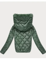 Dámská bunda v khaki barvě s kožešinovou podšívkou model 21809010 - S'WEST Dámská bunda v khaki barvě s kožešinovou podšívkou model 21809010 - S'WEST