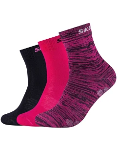 Ponožky Skechers 3PPK Wm Mesh Ventilation SK41053-0401, ružové, veľkosti 27–30