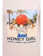 Šaty s potiskem Honey model 18744054 béžové - K-Fashion