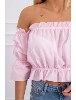 Púdrovo ružová blúzka