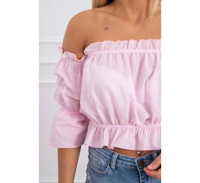 Púdrovo ružová blúzka