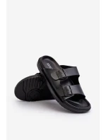 Lekkie Klapki Męskie Z Klamrami Big Star NN174597 Czarne