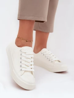 Ocieplane Niskie Trampki Damskie Big Star OO274927 Białe