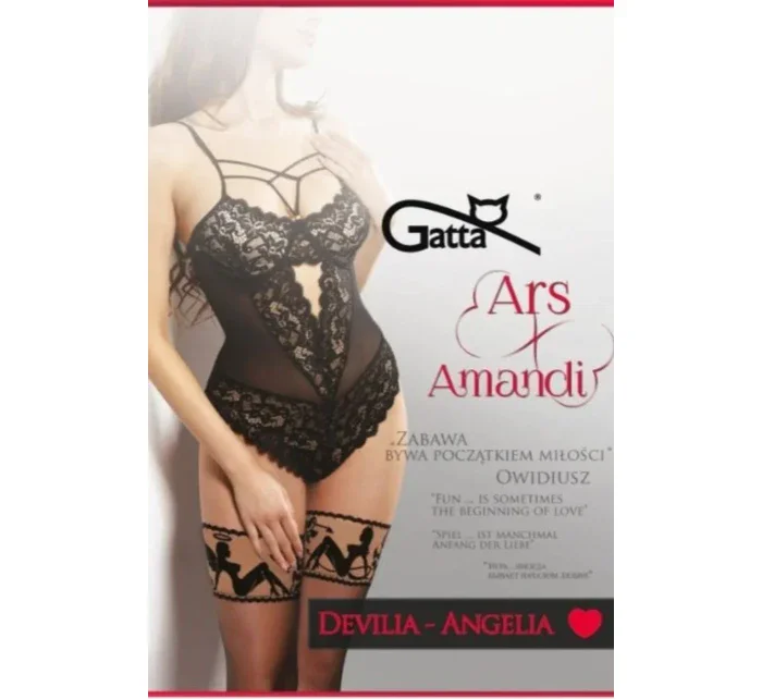 DEVILIA -ANGELIA - DÁMSKE PANČUCHY S ČIPKOU 20 DEN