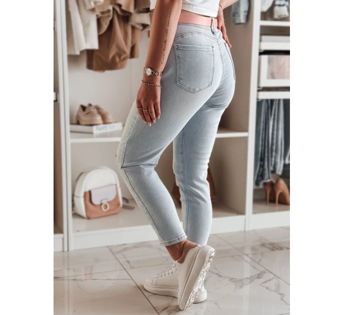 Dámské úzké džínové kalhoty s páskem blue Dstreet model 21984727 - FashionStreet