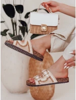 Dámské korkové žabky beige Dstreet model 21988401 - FashionStreet